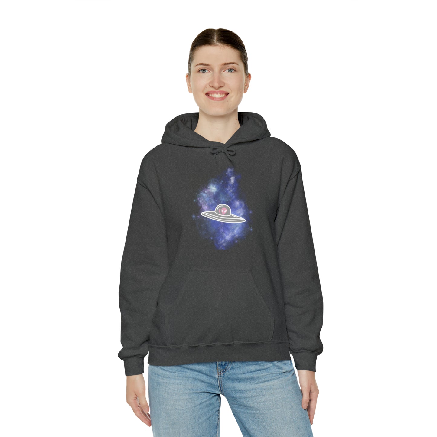 Pink Alien Spaceship Hoodie