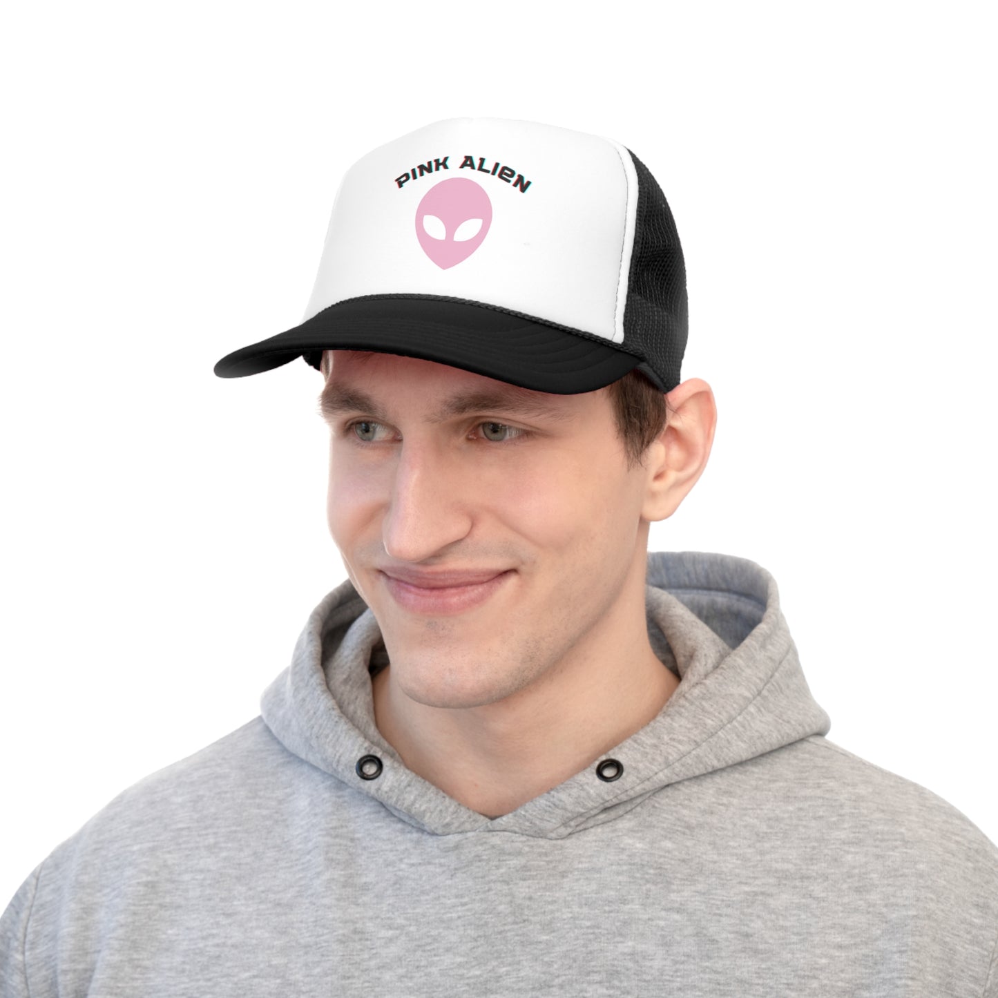 Pink Alien Basic Trucker Hat